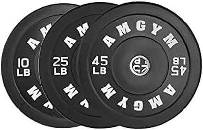 LB Bumper Plates Olympic Weight Plates, Bumper Weight Plates, Steel Insert, Strength Training